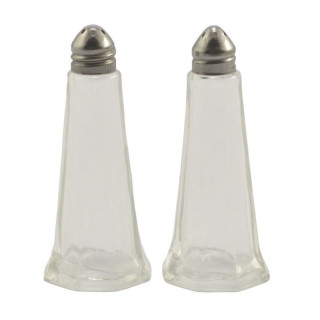 Przyprawniki  2 sztuki szklane sól/pieprz 40ml  0115